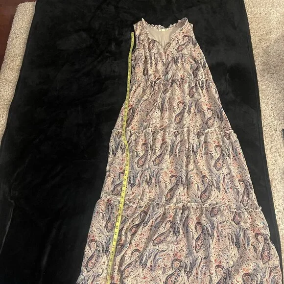 Indigo Rose Paisley Tiered Boho Maxi Dress 2X Plus - Picture 8 of 13